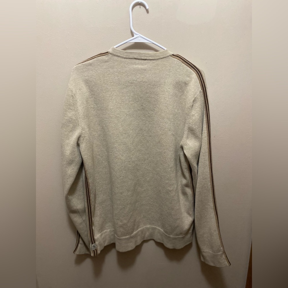 Calvin Klein XL Men's Cream Sweater - Picture 3 of 6